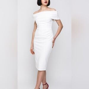 Le Chateau Off-Shoulder White Dress XS